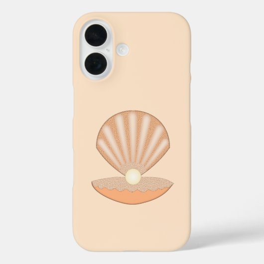Austernschale und Perle geschlechtsneutral Case-Mate iPhone Hülle (Rückseite)