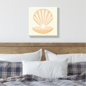 Austernschale und Perle Geschlechtsneutral Leinwanddruck (Insitu (Schlafzimmer))