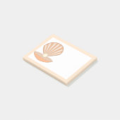 Austernschale und Perle geschlechtsneutral Post-it Klebezettel (angewinkelt)