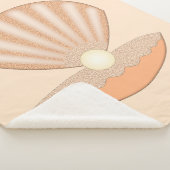 Austernschale und Perle Geschlechtsneutral Sherpadecke (3/4)