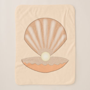 Austernschale und Perle Geschlechtsneutral Sherpadecke