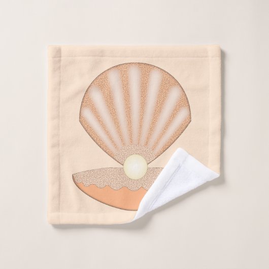 Austernschale und Perle Geschlechtsneutral Waschlappen (Waschlappen)