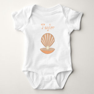 Austernschale und Perle Geschlechtsneutrale benutz Baby Strampler