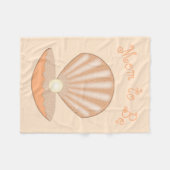 Austernschale und Perle Geschlechtsneutrales Mom t Fleecedecke (Vorderseite (Horizontal))