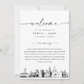 Austiin Skyline Wedding Program 12x18 Card Einladung (Vorderseite)
