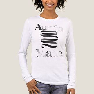 Austin 2010 Made Vintage-Typografie Langarm-T-Shir Tri-Blend Shirt