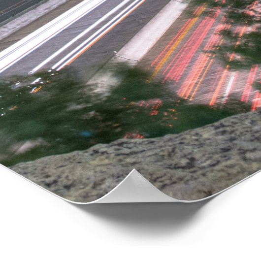 Austin 360 Pennybacker Bridge bei Nacht Poster (Ecke)