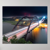 Austin 360 Pennybacker Bridge bei Nacht Poster (Vorne)