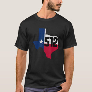 Austin Area Code 512 Texas Telefonnummer Geschenk T-Shirt