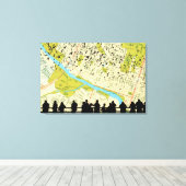 Austin Bats Congress Bridge fliegt Leinwanddruck (Insitu (Holzboden))