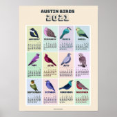 Austin Bird 2021 Kalender Poster (Vorne)