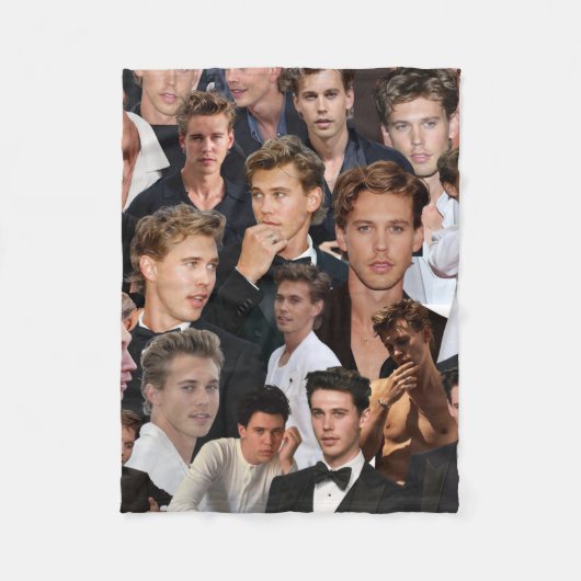 Austin Butler Foto Collage Fleecedecke (Vorderseite)