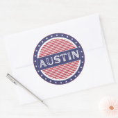 Austin City Pride Emblem – American Identity Runder Aufkleber (Umschlag)