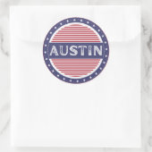 Austin City Pride Emblem – American Identity Runder Aufkleber (Tasche)