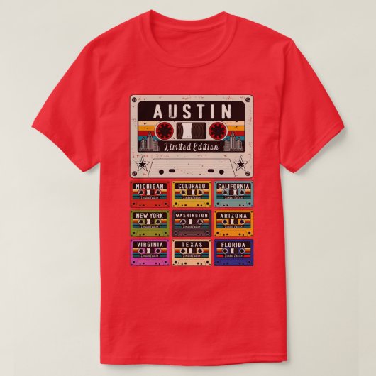 Austin City Retro T-Shirt (Design vorne)