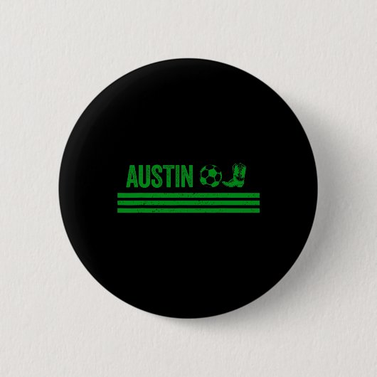 Austin Cowboy Stiefel Fußball Club Button (Vorderseite)
