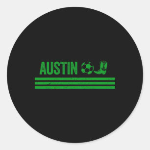 Austin Cowboy Stiefel Fußballclub Runder Aufkleber