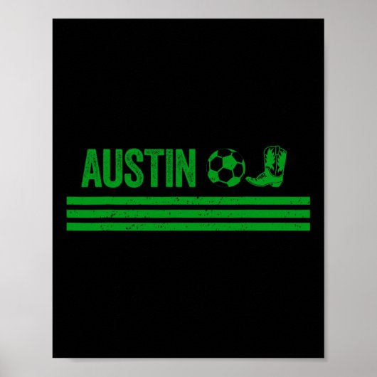 Austin Cowboy-Stiefel-Fußballverein Poster (Vorne)