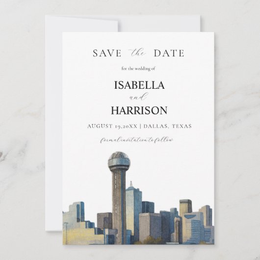 AUSTIN Dallas Save the Date Template Einladung (Vorderseite)