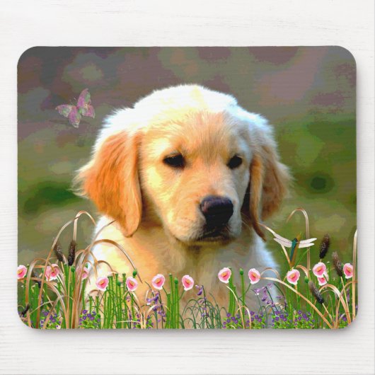 Austin das goldene Labrador Mousepad (Vorne)