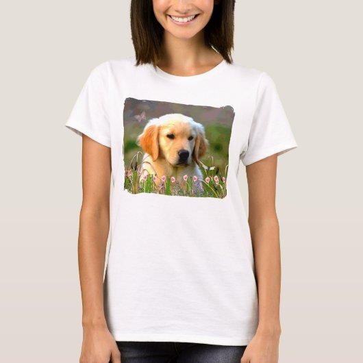 Austin das goldene Labrador T-Shirt (Vorderseite)