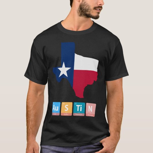 Austin Elements: Hommage an den Lone Star Staat T-Shirt (Vorderseite)