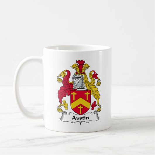Austin-Familienwappen Kaffeetasse (Links)