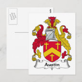 Austin Familienwappen Postkarte (Vorne/Hinten)