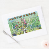 Austin Fun Map Rechteckiger Aufkleber (Umschlag)