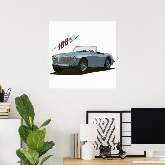 Austin Healey 100 Poster (Heimbüro)