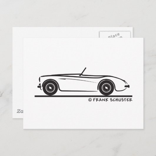 Austin Healey 100 Postkarte (Vorne/Hinten)
