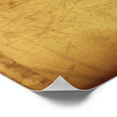 Austin Healey 3000 blau auf weiß Poster (Ecke)