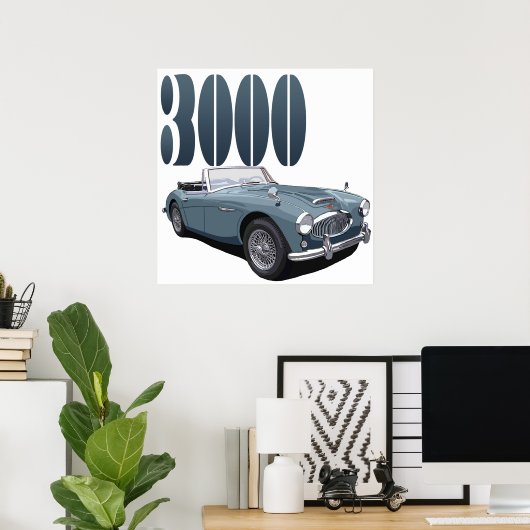 Austin Healey 3000 Poster (Heimbüro)