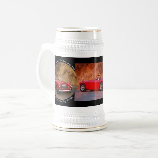 Austin Healey-Bier Stein Bierglas (Vorderseite Links)