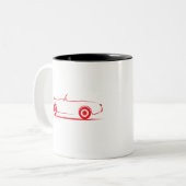 Austin Healey Sprite Bugeye Zweifarbige Tasse (Vorderseite Links)