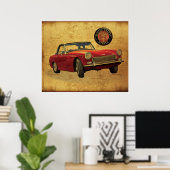 Austin Healey Sprite Poster (Heimbüro)