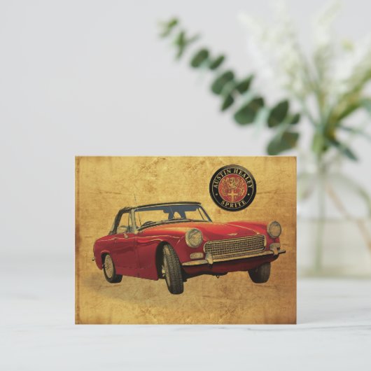 Austin Healey sprite Postkarte (Stehend Vorderseite)