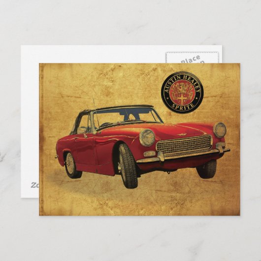 Austin Healey sprite Postkarte (Vorne/Hinten)