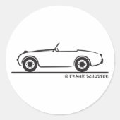 Austin Healey Sprite Runder Aufkleber (Vorderseite)