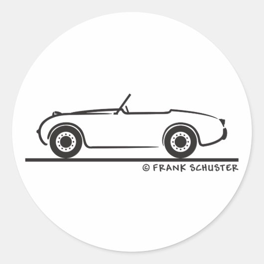 Austin Healey Sprite Runder Aufkleber (Vorderseite)