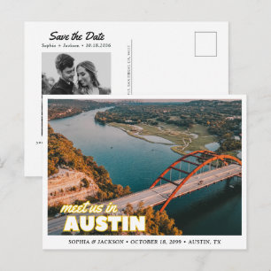 Austin Hochzeit Save-the-Date-Postkarte Postkarte