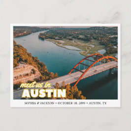 Austin Hochzeit Save-the-Date-Postkarte Postkarte