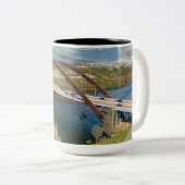 Austin Hwy 360 Pennybacker Bridge Zweifarbige Tasse (VorderseiteRechts)
