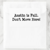 Austin ist voll. Autoaufkleber Rechteckiger Aufkleber (Tasche)