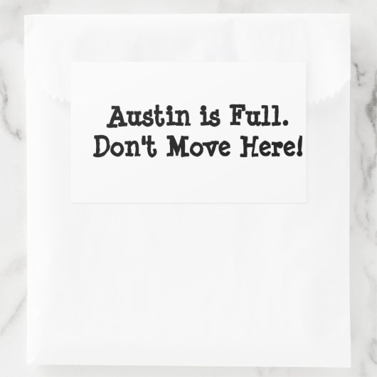 Austin ist voll. Autoaufkleber Rechteckiger Aufkleber (Tasche)