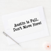 Austin ist voll. Autoaufkleber Rechteckiger Aufkleber (Umschlag)