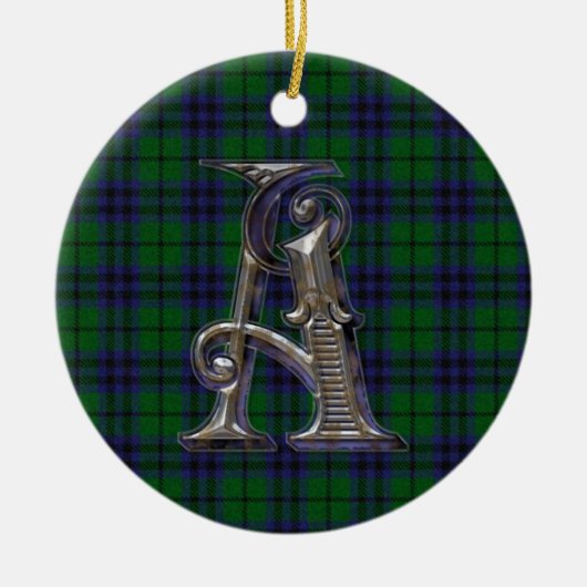 Austin Kariert Monogram Ornament (Vorne)