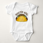 Austin Kid Texas TX Taco Mexican Food Feinschmecke Baby Strampler (Vorderseite)