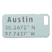 Austin Latitude Longitude Case-Mate iPhone Hülle (Rückseite (Horizontal))