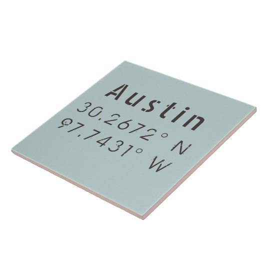 Austin Latitude Longitude Fliese (Seite)